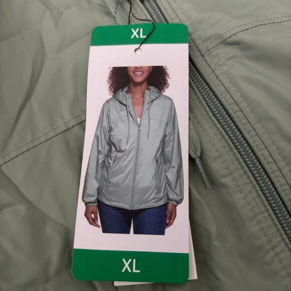 Calvin Klein Ladies' Windbreaker Lined Jacket, Iced Sage, XL - Picture 4 of 6